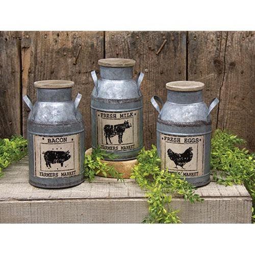 Farm Animal Bucket 3 Asstd - The Fox Decor
