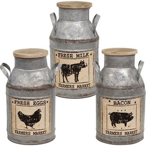 Farm Animal Bucket 3 Asstd - The Fox Decor
