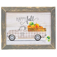 Happy Fall Framed Print Gray Frame - The Fox Decor