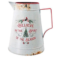 Believe in the Season Metal Pitcher - The Fox Decor
