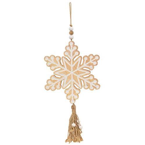 Cutout Classic Snowflake Wood Ornament - The Fox Decor