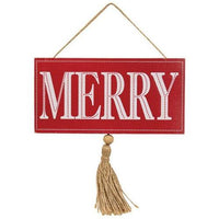Merry Tassel Hanging Sign - The Fox Decor