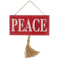 Peace Tassel Hanging Sign - The Fox Decor
