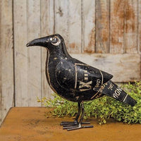 Standing Vintage Metal Crow - The Fox Decor