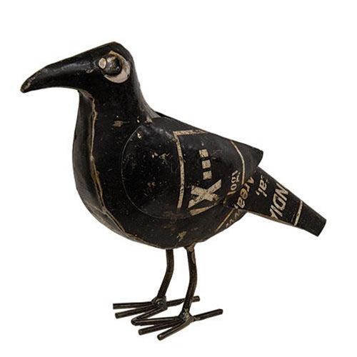Standing Vintage Metal Crow - The Fox Decor