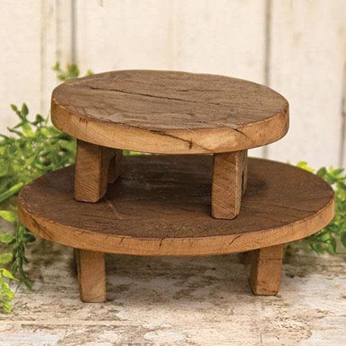 2 Set Wooden Oval Risers - The Fox Decor