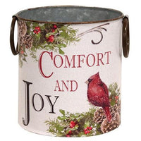 2 Set Merry and Bright Cardinal Buckets - The Fox Decor