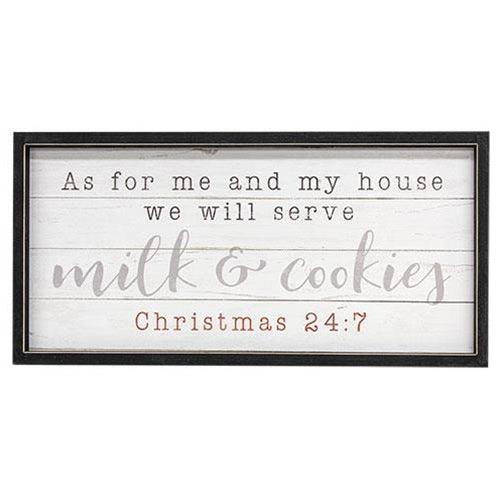 +Milk & Cookies Framed Sign 12x24 - The Fox Decor