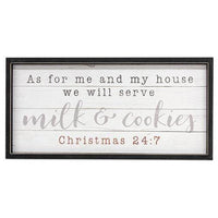 +Milk & Cookies Framed Sign 12x24 - The Fox Decor