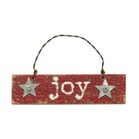 3 Set Joy Peace Believe Ornaments - The Fox Decor