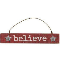 3 Set Joy Peace Believe Ornaments - The Fox Decor