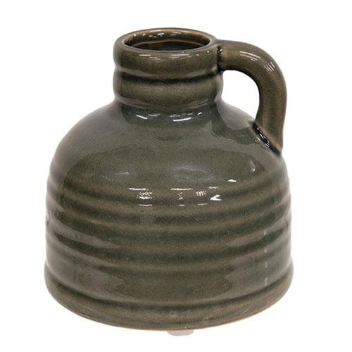 Small Dark Blue Porcelain Jug w Handle - The Fox Decor