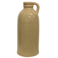 Tall Tan Porcelain Jug w Handle - The Fox Decor