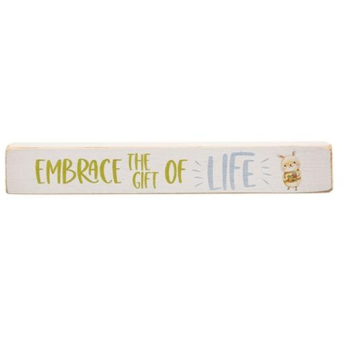 Embrace the Gift of Life Painted Wood Block 12 - The Fox Decor