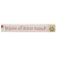 Believe in the Risen Savior Painted Wood Block 12 - The Fox Decor