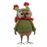 Cozy Sweater Owl Felted Ornament - The Fox Decor