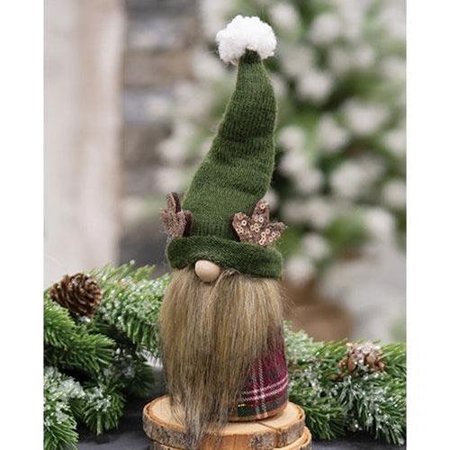 Green Reindeer Gnome Felted Sitter - The Fox Decor