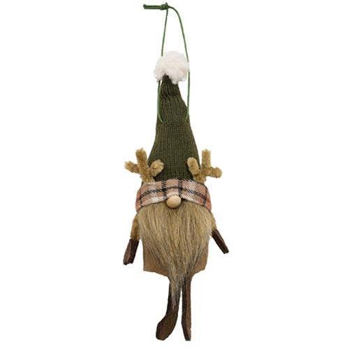 Green Reindeer Gnome Felted Ornament - The Fox Decor