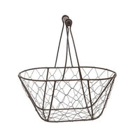 Chicken Wire Oval Basket w Handle - The Fox Decor