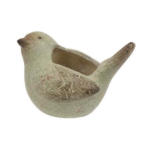 Distressed Resin Bird Planter - The Fox Decor