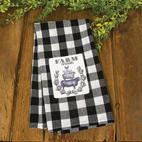 Farm Friends Black & White Buffalo Check Dish Towel - The Fox Decor