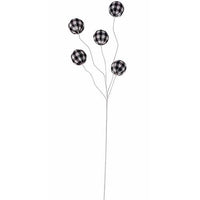 Blk Wht Plaid Ball Spray - The Fox Decor
