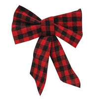 Red & Black Plaid Bow Ornament - The Fox Decor