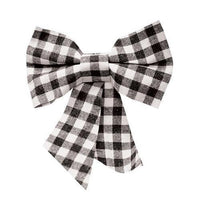 Black & White Plaid Bow Ornament - The Fox Decor