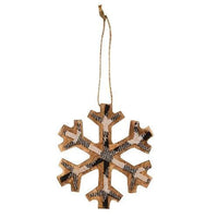 Black & White Plaid Snowflake Ornament Small - The Fox Decor