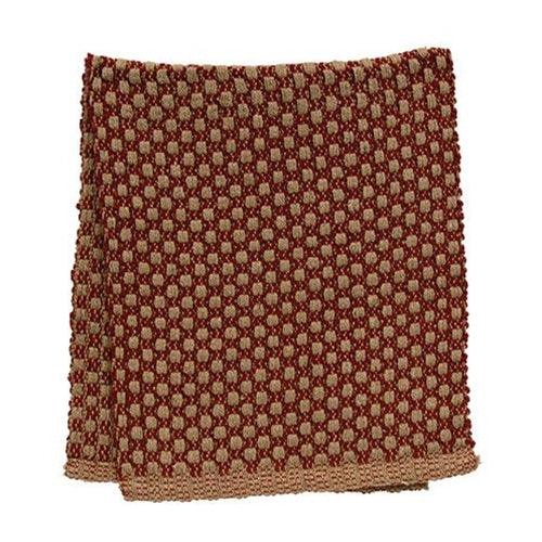 Red & Tan Cottage Weave Short Runner - The Fox Decor