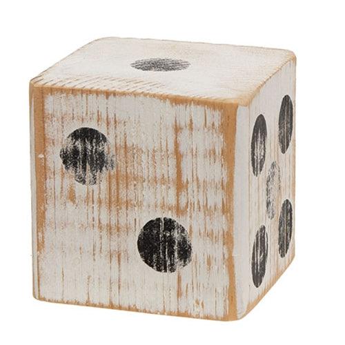 2 Set Distressed Wooden Dice - The Fox Decor
