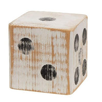2 Set Distressed Wooden Dice - The Fox Decor