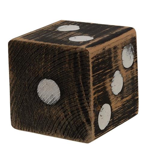 2 Set Distressed Wooden Dice - The Fox Decor