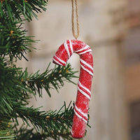 Resin Sparkle Candy Cane Ornament - The Fox Decor