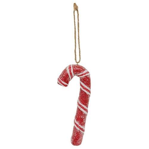 Resin Sparkle Candy Cane Ornament - The Fox Decor
