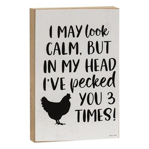 I May Look Calm Block - The Fox Decor