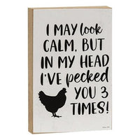 I May Look Calm Block - The Fox Decor