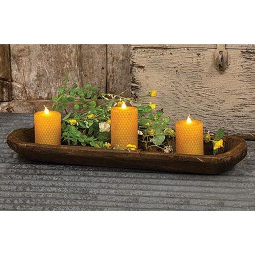 Carved Wood Small Bread Bowl - The Fox Decor