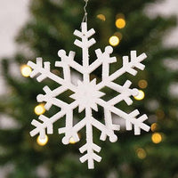 Lg White Snowflake Ornament - The Fox Decor