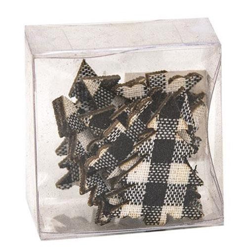 Black White Plaid Tree Bowl Filler - The Fox Decor