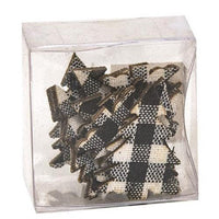 Black White Plaid Tree Bowl Filler - The Fox Decor