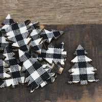 Black White Plaid Tree Bowl Filler - The Fox Decor