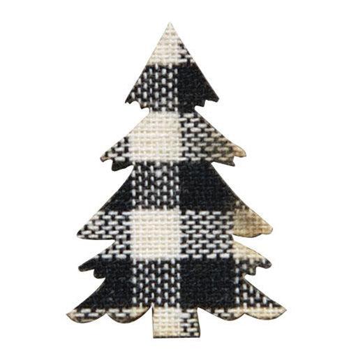 Black White Plaid Tree Bowl Filler - The Fox Decor