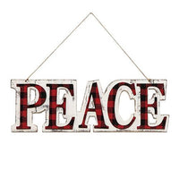 Thumbnail for Red Black Plaid PEACE Hanger