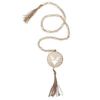 Natural Wood Bead Deer Tag Garland - The Fox Decor