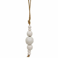 Small Glittered White Wood Icicle Ornament - The Fox Decor