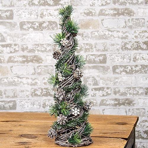 Woodland Snowy Pine Cone Tree Large - The Fox Decor
