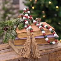 Holiday Multi-Color Beaded Garland with Tassels 48L - The Fox Decor