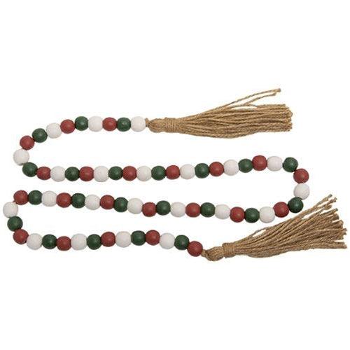 Holiday Multi-Color Beaded Garland with Tassels 48L - The Fox Decor