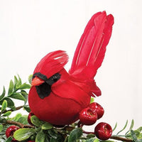 Mini Red Feathered Cardinal Clip - The Fox Decor